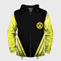 Ветровка с капюшоном мужская Borussia geometry yellow, цвет: 3D-черный