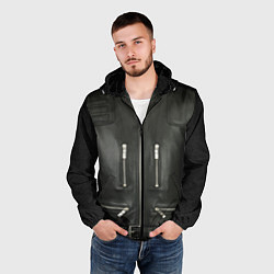 Ветровка с капюшоном мужская Terminator first - leather jacket, цвет: 3D-черный — фото 2