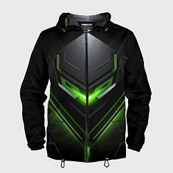 Мужская ветровка Green and black abstract style