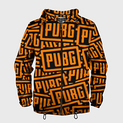 Ветровка с капюшоном мужская PUBG pattern game, цвет: 3D-черный