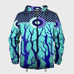 Мужская ветровка Turquoise abstraction