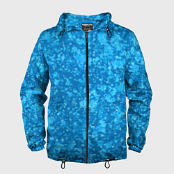 Мужская ветровка Ярко-голубой абстракция космический