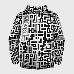 Мужская ветровка Чёрно-белая глитч инфекция