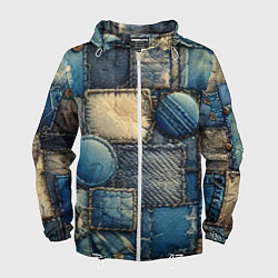 Мужская ветровка Denim patchwork - ai art