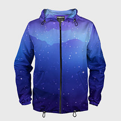 Мужская ветровка Синий космос и звезды