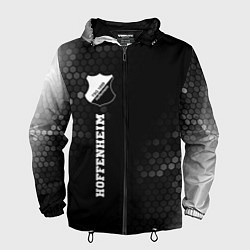 Ветровка с капюшоном мужская Hoffenheim sport на темном фоне по-вертикали, цвет: 3D-черный