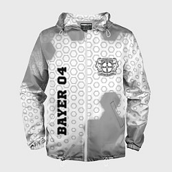 Ветровка с капюшоном мужская Bayer 04 sport на светлом фоне вертикально, цвет: 3D-белый
