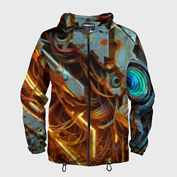Ветровка с капюшоном мужская Cyber armor - ai art, цвет: 3D-черный
