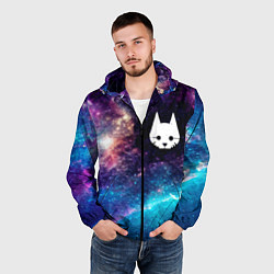 Ветровка с капюшоном мужская Stray space game, цвет: 3D-черный — фото 2