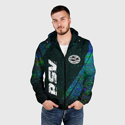 Ветровка с капюшоном мужская PSV glitch blue, цвет: 3D-черный — фото 2
