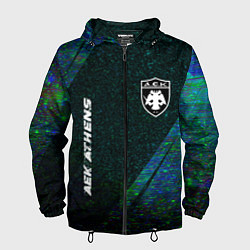 Мужская ветровка AEK Athens glitch blue