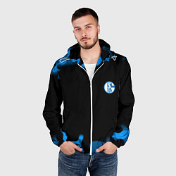 Ветровка с капюшоном мужская Schalke 04 fc camo, цвет: 3D-белый — фото 2