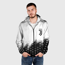 Ветровка с капюшоном мужская Juventus sport steel, цвет: 3D-черный — фото 2