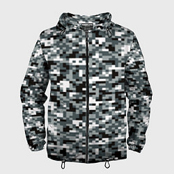 Мужская ветровка Камуфляжные пиксели текстура