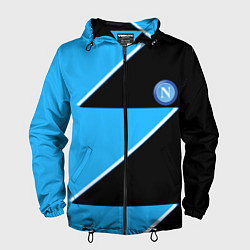 Ветровка с капюшоном мужская Napoli fc geometry blue, цвет: 3D-черный