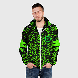 Ветровка с капюшоном мужская Razer краски зелёные, цвет: 3D-белый — фото 2