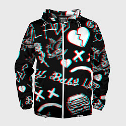 Мужская ветровка Lil Peep logo glitch