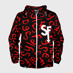 Ветровка с капюшоном мужская Sally Face roglike game, цвет: 3D-белый