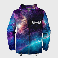 Ветровка с капюшоном мужская Geely space auto, цвет: 3D-черный