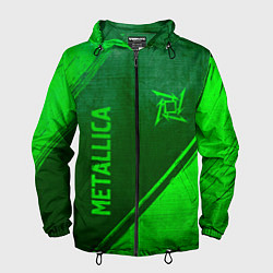 Мужская ветровка Metallica - green gradient вертикально