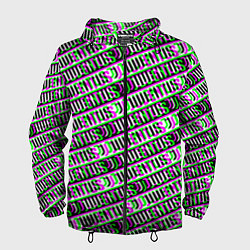 Мужская ветровка Juventus glitch pattern