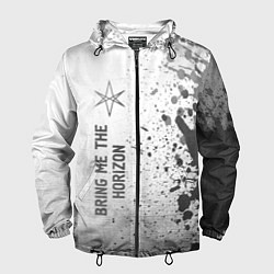 Ветровка с капюшоном мужская Bring Me the Horizon - white gradient по-вертикали, цвет: 3D-черный