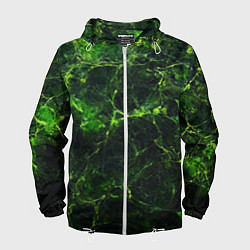 Мужская ветровка Зеленая ядовитая текстура