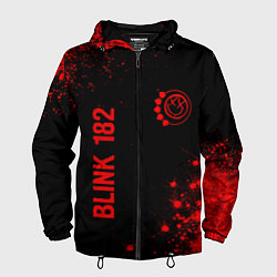 Ветровка с капюшоном мужская Blink 182 - red gradient вертикально, цвет: 3D-черный