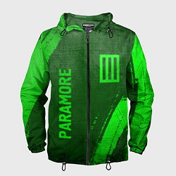 Ветровка с капюшоном мужская Paramore - green gradient вертикально, цвет: 3D-черный