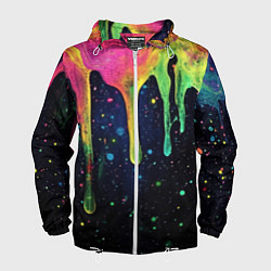 Мужская ветровка Разноцветные потеки краски