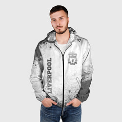 Ветровка с капюшоном мужская Liverpool - white gradient вертикально, цвет: 3D-черный — фото 2