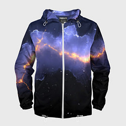 Мужская ветровка Молния в фиолетовом небе текстура