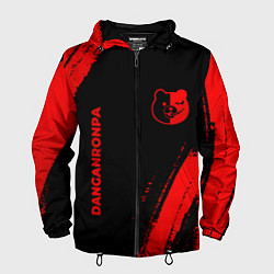 Ветровка с капюшоном мужская Danganronpa - red gradient вертикально, цвет: 3D-черный