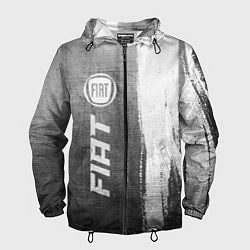 Ветровка с капюшоном мужская Fiat - grey gradient по-вертикали, цвет: 3D-черный