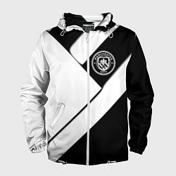 Ветровка с капюшоном мужская Манчестер Юнайтед геометрия, цвет: 3D-белый