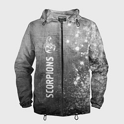 Ветровка с капюшоном мужская Scorpions - grey gradient по-вертикали, цвет: 3D-черный
