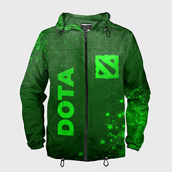 Ветровка с капюшоном мужская Dota - green gradient вертикально, цвет: 3D-черный