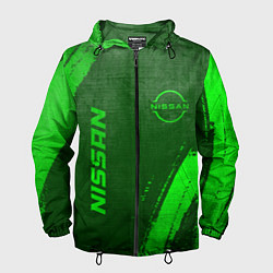 Мужская ветровка Nissan - green gradient вертикально