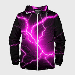 Ветровка с капюшоном мужская The color is pink and black, цвет: 3D-белый