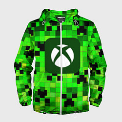 Ветровка с капюшоном мужская Minecraft xbox, цвет: 3D-белый