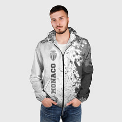 Ветровка с капюшоном мужская Monaco - white gradient по-вертикали, цвет: 3D-черный — фото 2