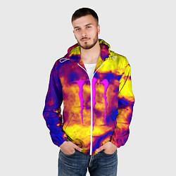 Ветровка с капюшоном мужская Monster energy storm grunge, цвет: 3D-белый — фото 2