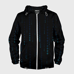 Ветровка с капюшоном мужская Color black blue, цвет: 3D-белый