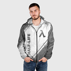 Ветровка с капюшоном мужская Half-Life - white gradient вертикально, цвет: 3D-черный — фото 2