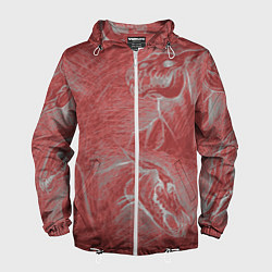 Ветровка с капюшоном мужская Черепа лошадей - эскиз, цвет: 3D-белый