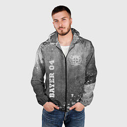 Ветровка с капюшоном мужская Bayer 04 - grey gradient вертикально, цвет: 3D-черный — фото 2