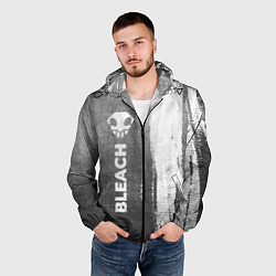 Ветровка с капюшоном мужская Bleach - grey gradient по-вертикали, цвет: 3D-черный — фото 2