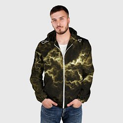 Ветровка с капюшоном мужская Lightning yellow, цвет: 3D-белый — фото 2
