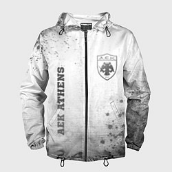 Ветровка с капюшоном мужская AEK Athens - white gradient вертикально, цвет: 3D-черный