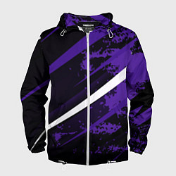 Мужская ветровка Color black purple line